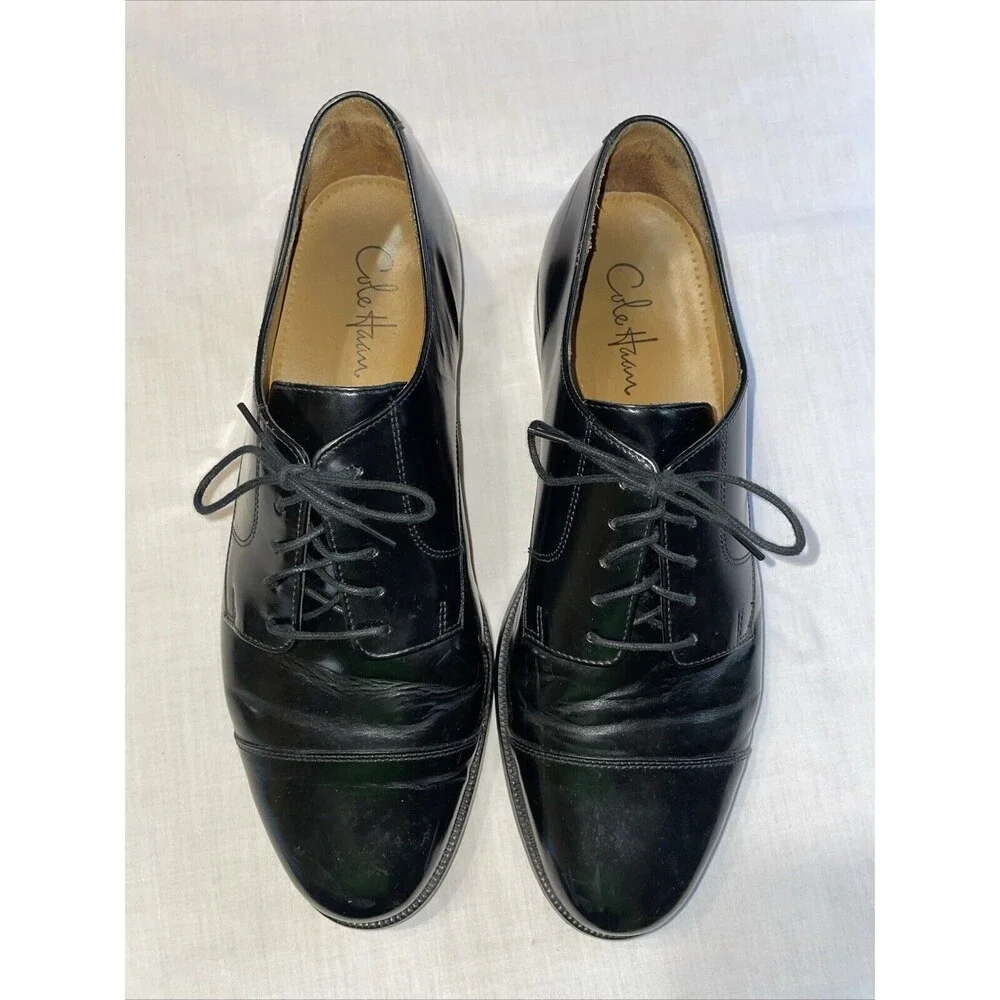 Cole Haan Men’s Captoe Dress Shoes Size 12 D Black Leather Business Formal City